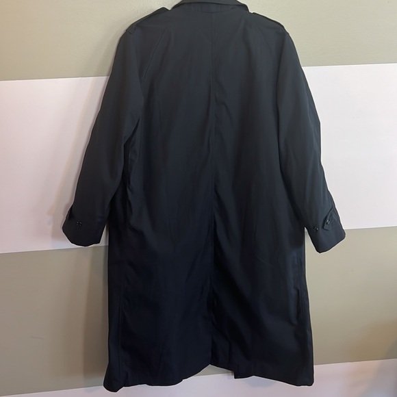 DSCP QuarterDeck Collection 16 R Black All Weather Trench Army Coat Quilt Lined - Picture 8 of 8